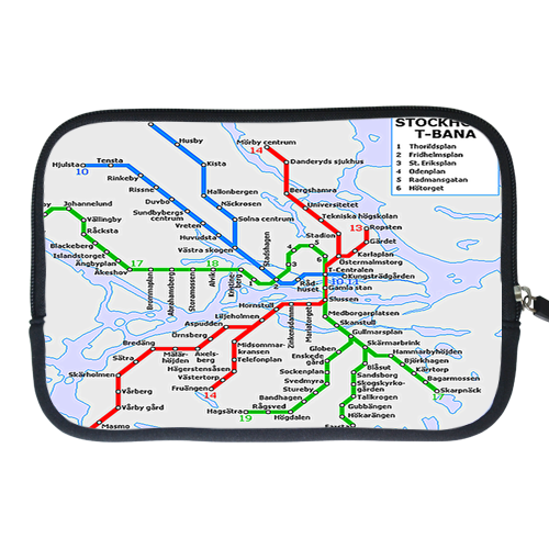 sleeve Stockholm metro map